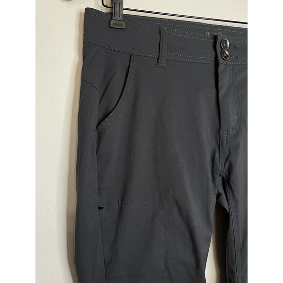 Prana Women's 8/30 Gray Regular Fit Nylon Blend Hiking Roll Up Active Pants NWT - Picture 4 of 8